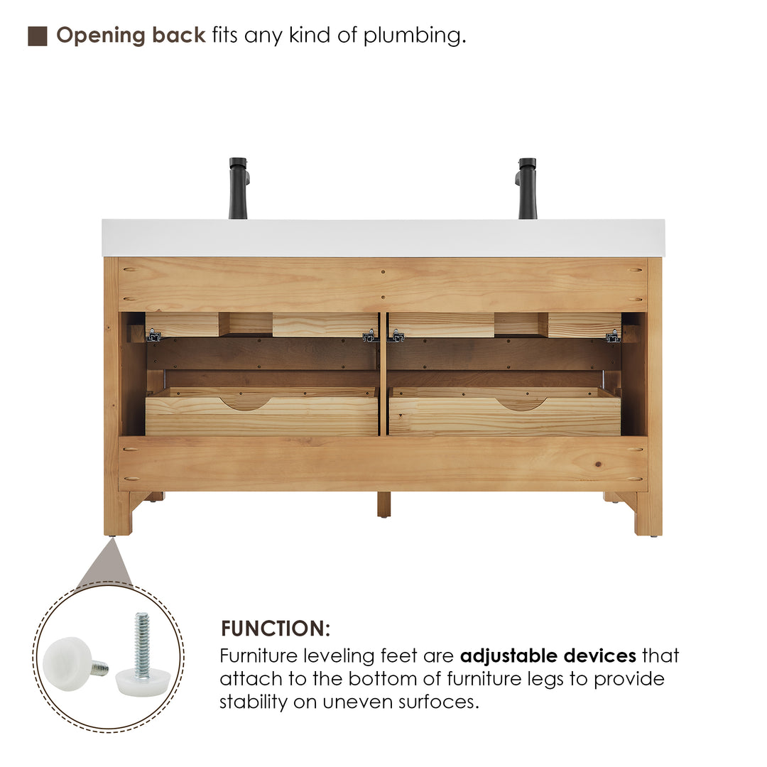 Cascadia 60" Double Bathroom Vanity