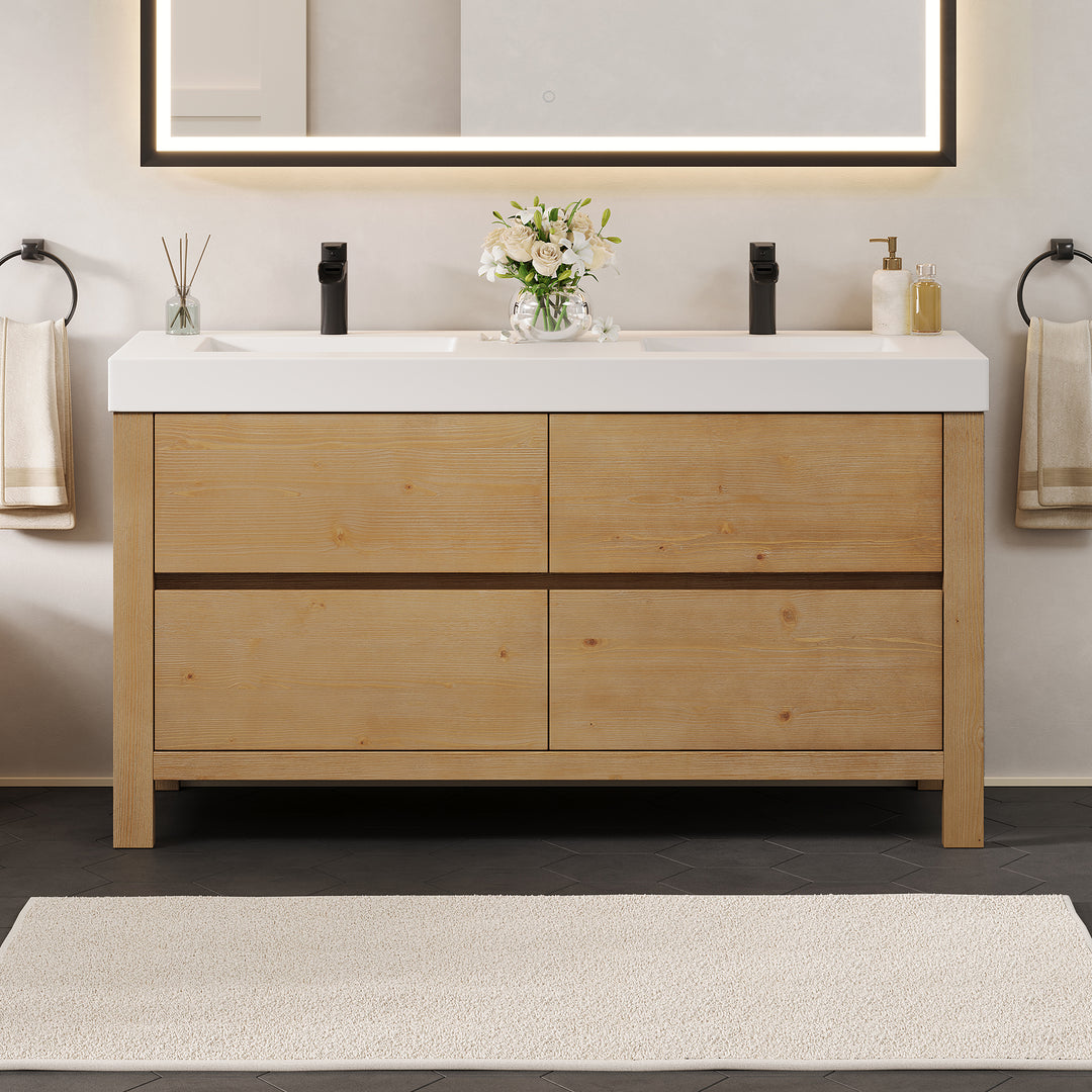 Cascadia 60" Double Bathroom Vanity