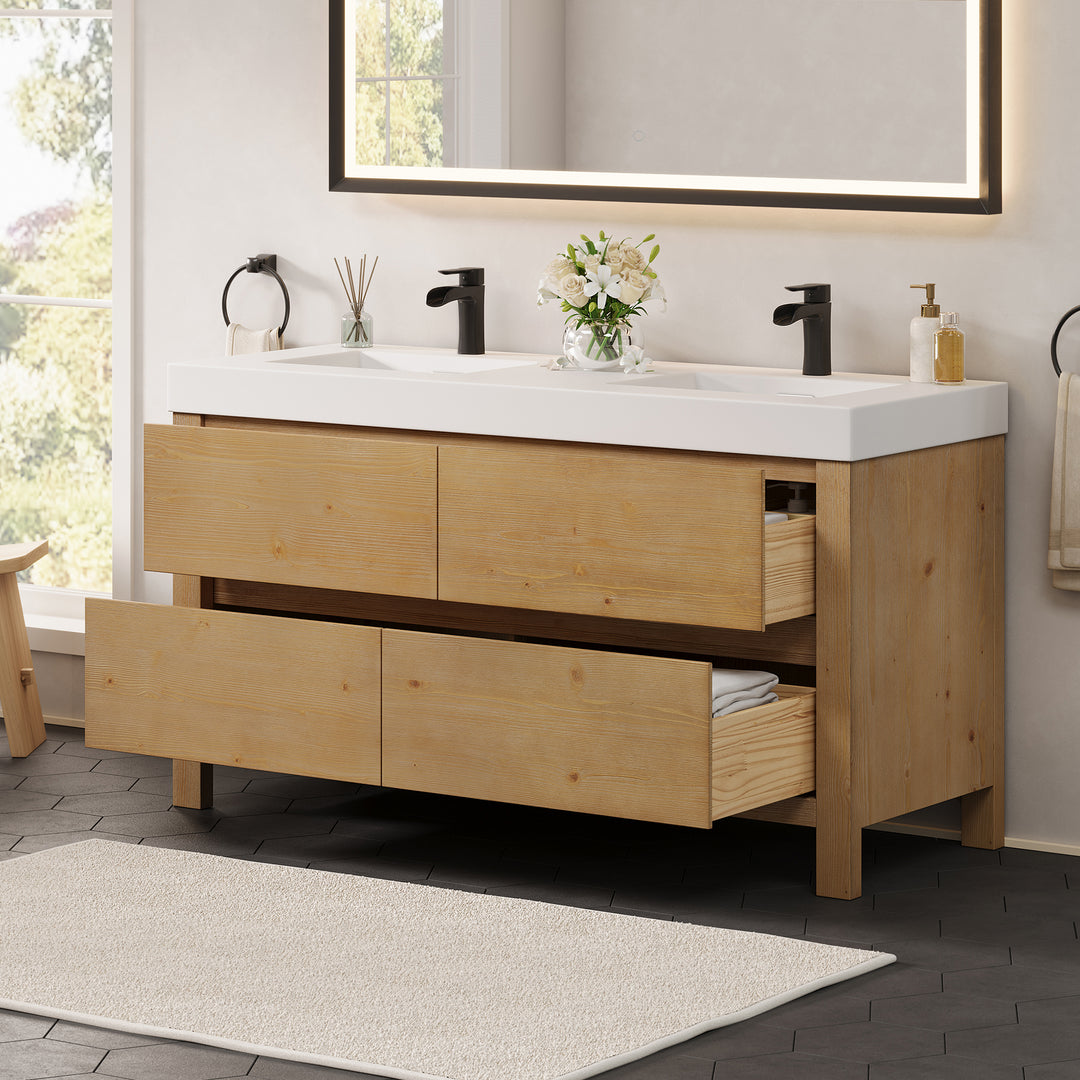 Cascadia 60" Double Bathroom Vanity