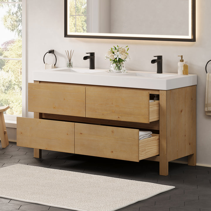 Cascadia 60" Double Bathroom Vanity