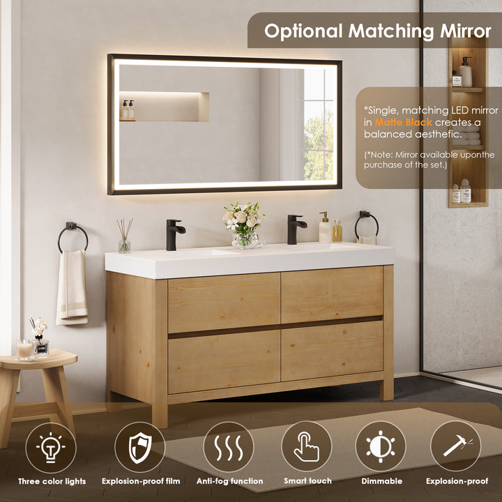 Cascadia 60" Double Bathroom Vanity