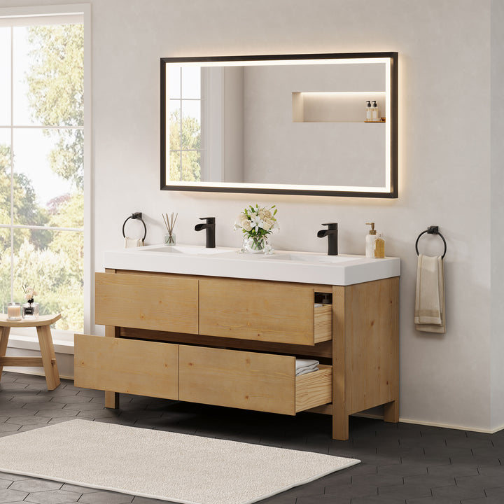 Cascadia 60" Double Bathroom Vanity