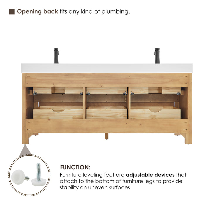 Cascadia 72" Double Bathroom Vanity