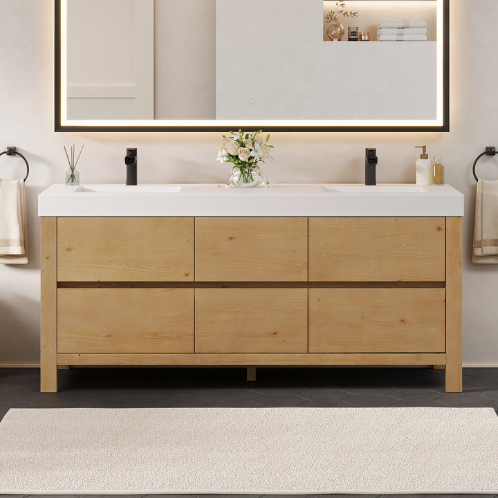 Cascadia 72" Double Bathroom Vanity