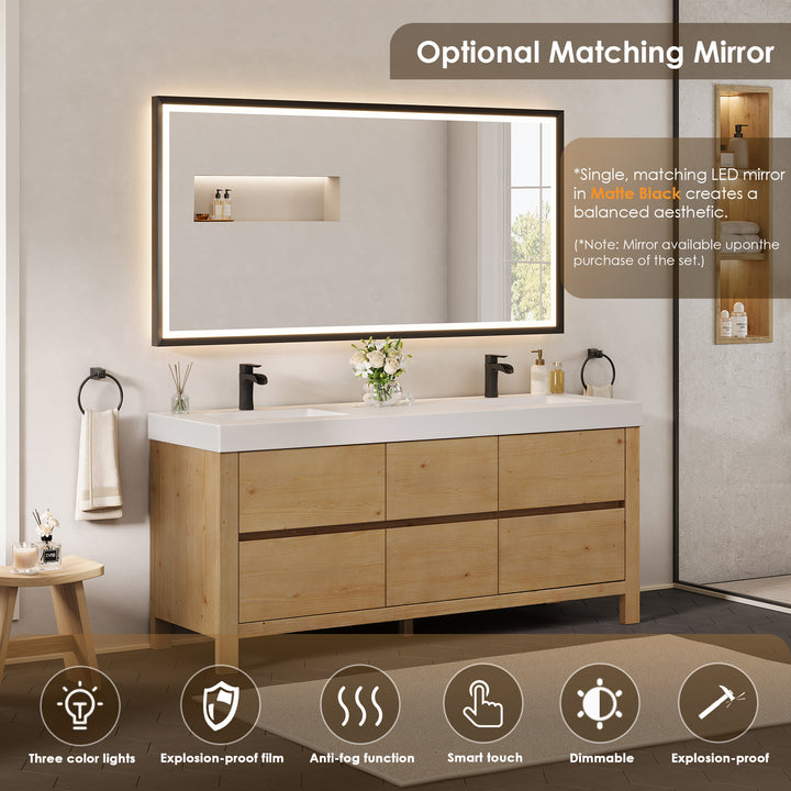 Cascadia 72" Double Bathroom Vanity