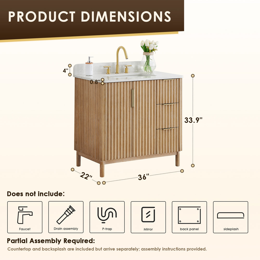 Sierra 36" Single Bathroom Vanity