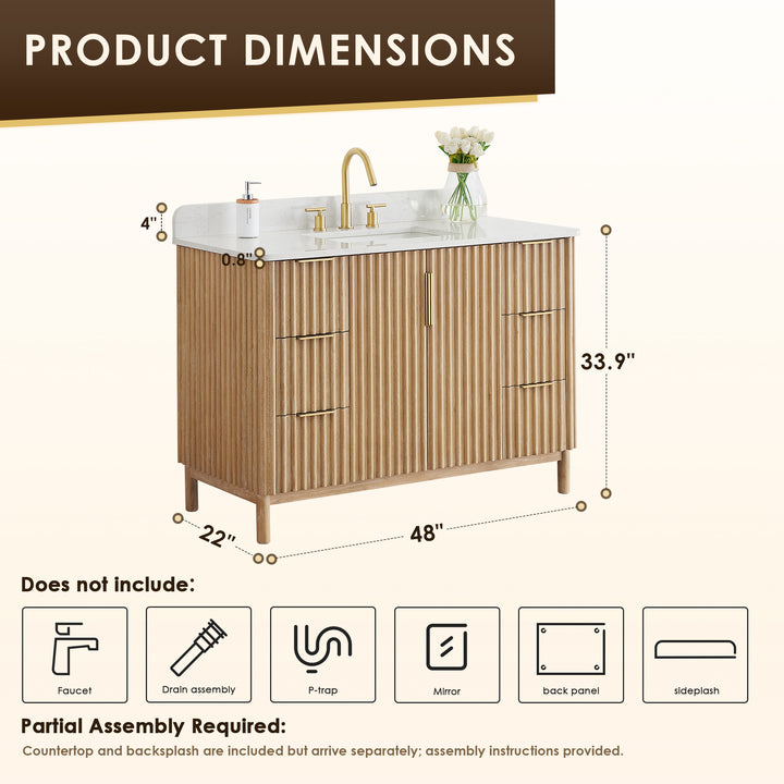 Sierra 48" Single Bathroom Vanity