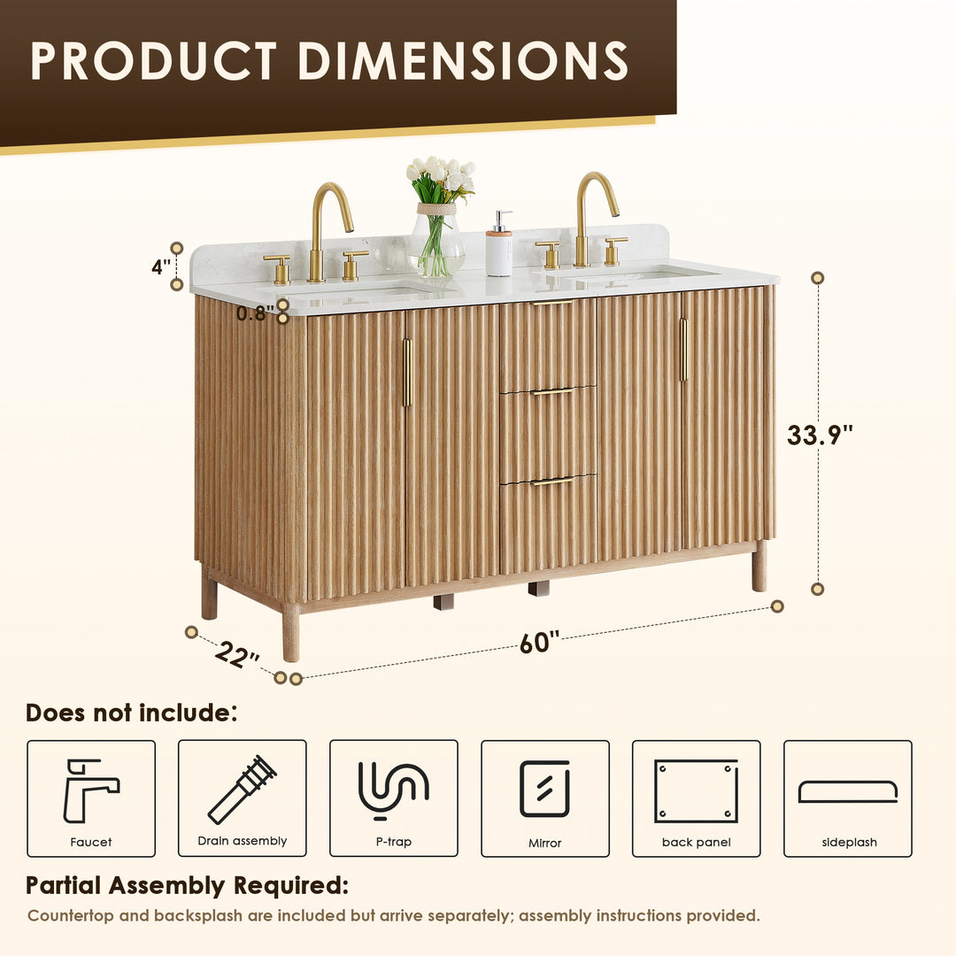 Sierra 60" Double Bathroom Vanity