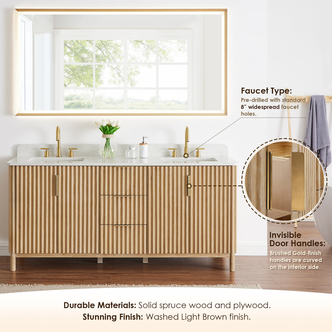 Sierra 72" Double Bathroom Vanity