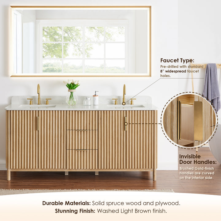 Sierra 72" Double Bathroom Vanity