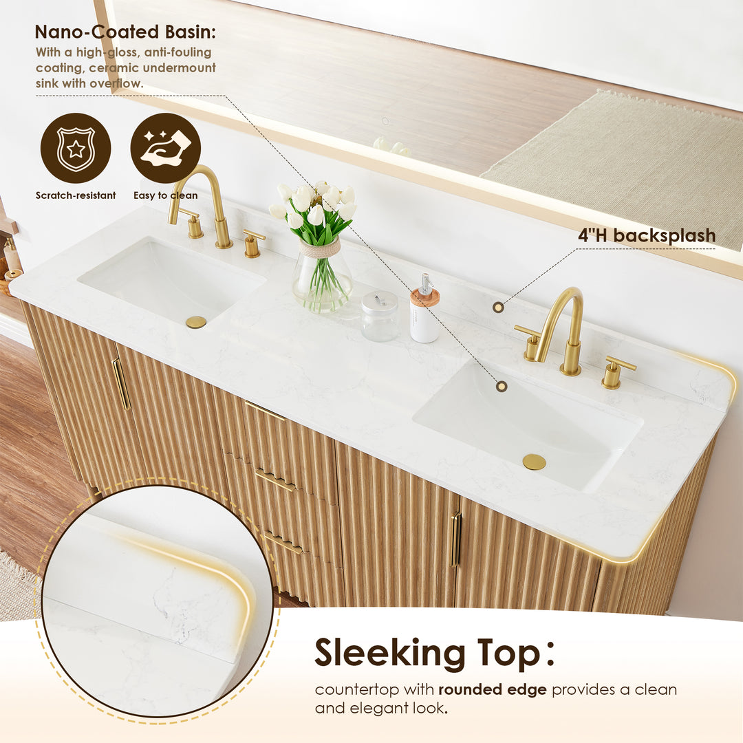 Sierra 72" Double Bathroom Vanity