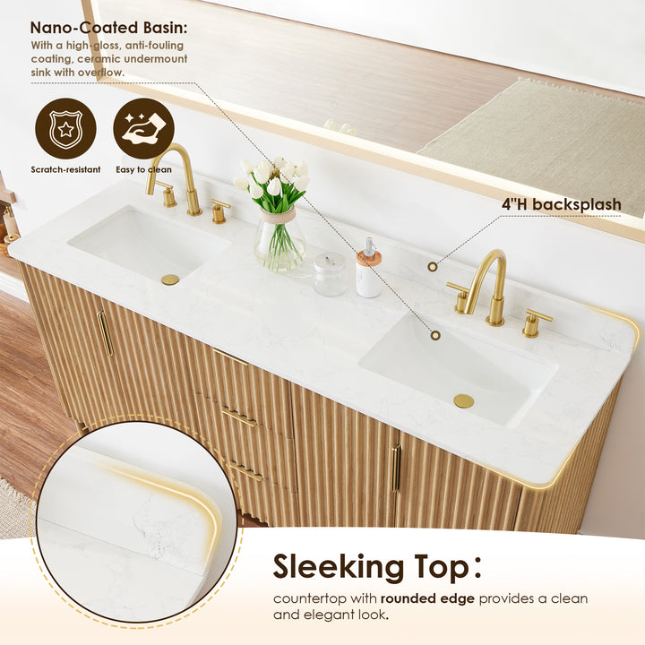 Sierra 72" Double Bathroom Vanity