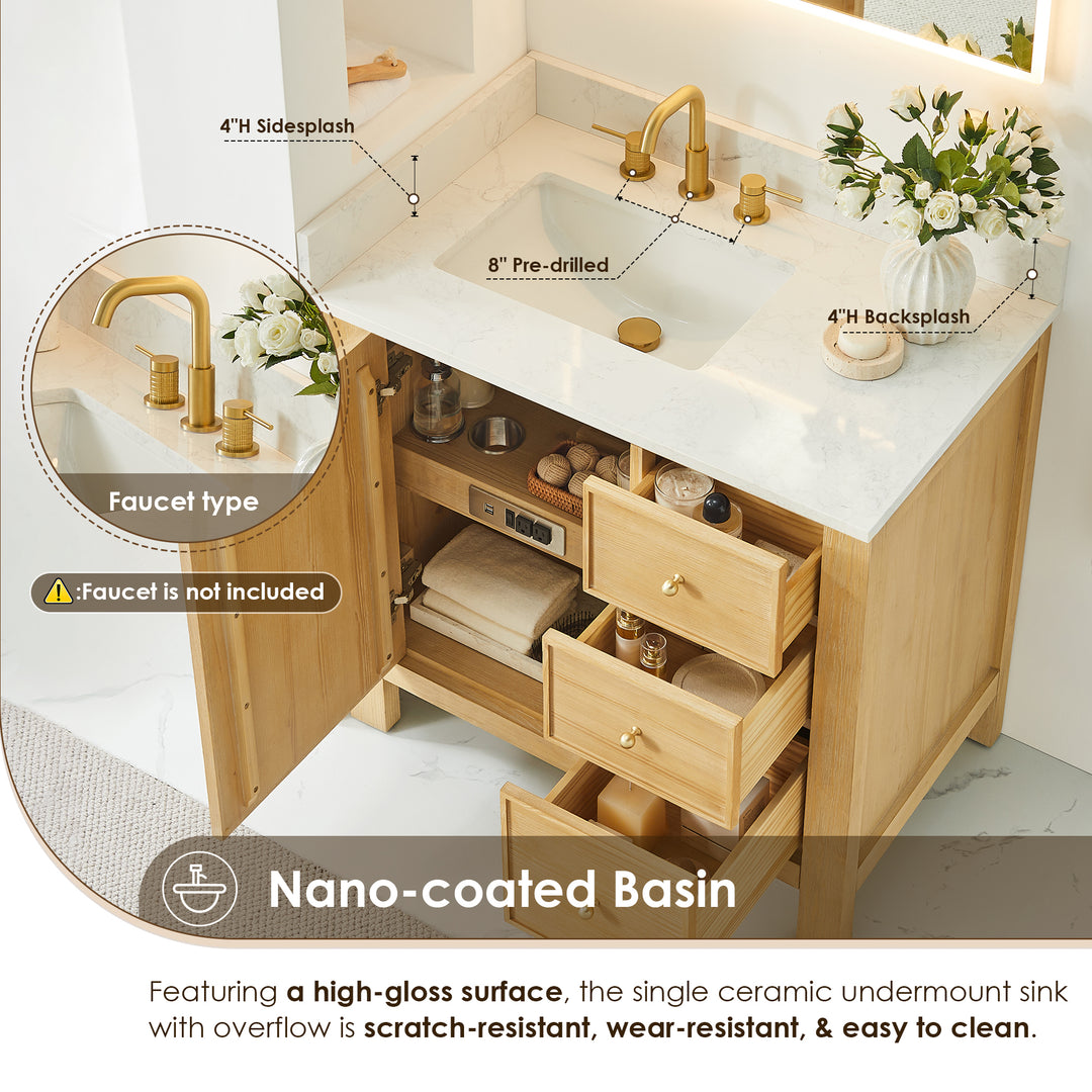 Cedar 36" Single Bathroom Vanity