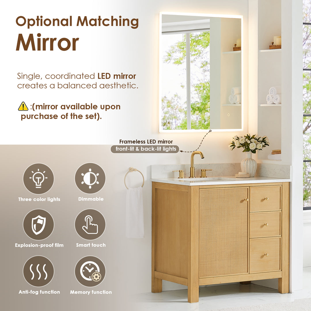 Cedar 36" Single Bathroom Vanity