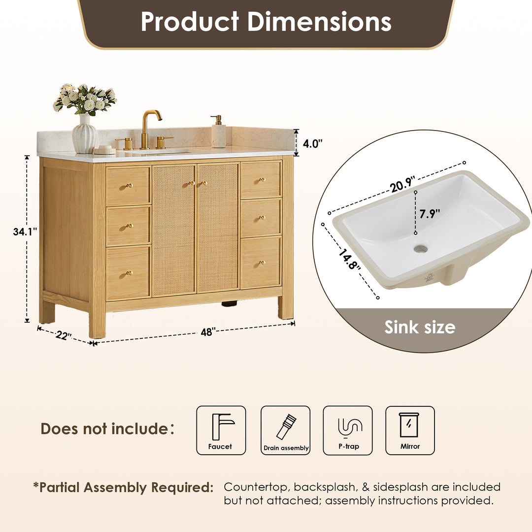 Cedar 48" Single Bathroom Vanity
