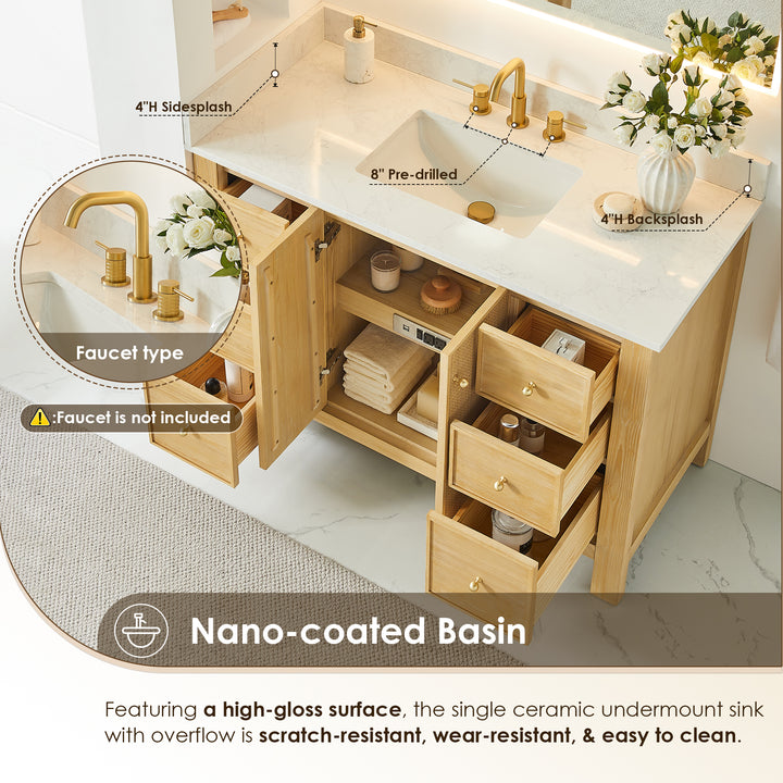 Cedar 48" Single Bathroom Vanity