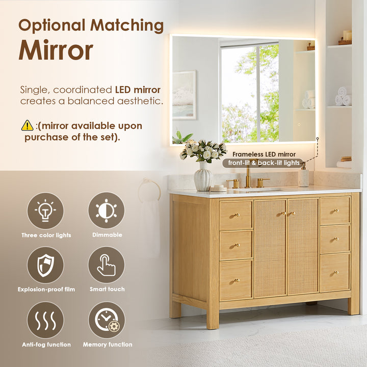 Cedar 48" Single Bathroom Vanity