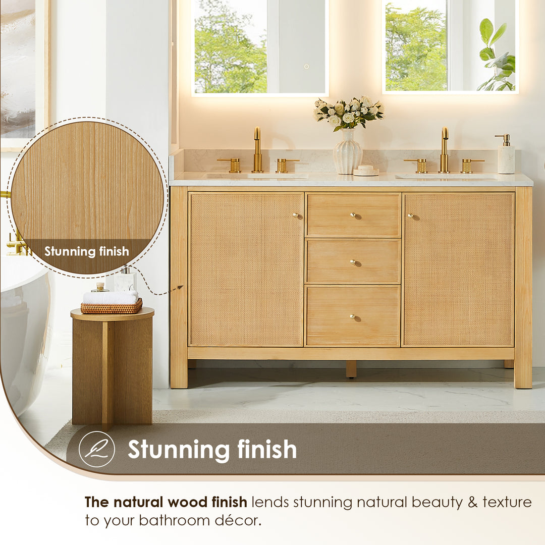 Cedar 60" Double Bathroom Vanity