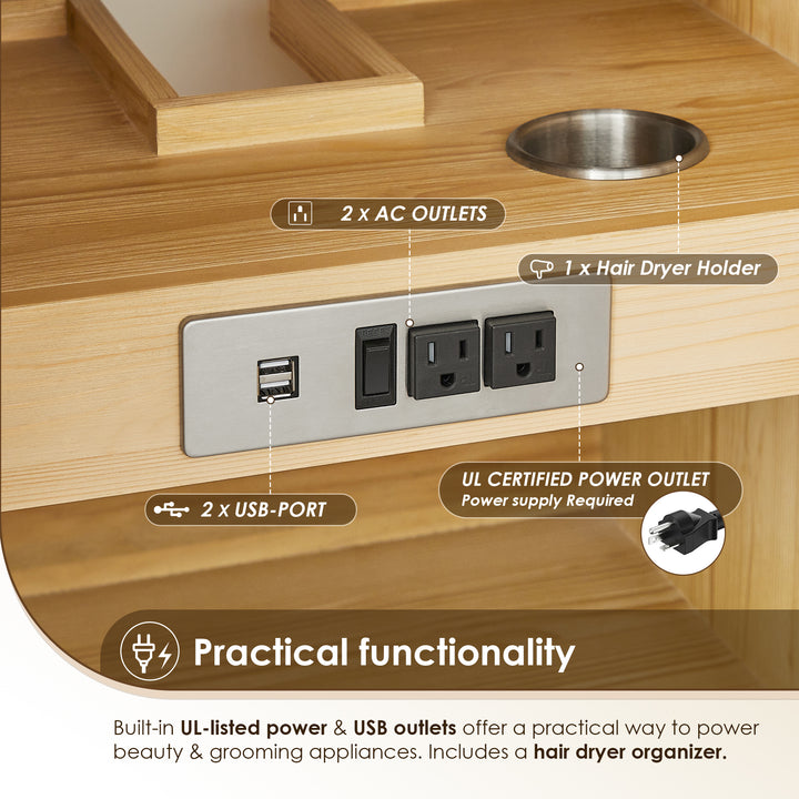 Cedar 60" Double Bathroom Vanity