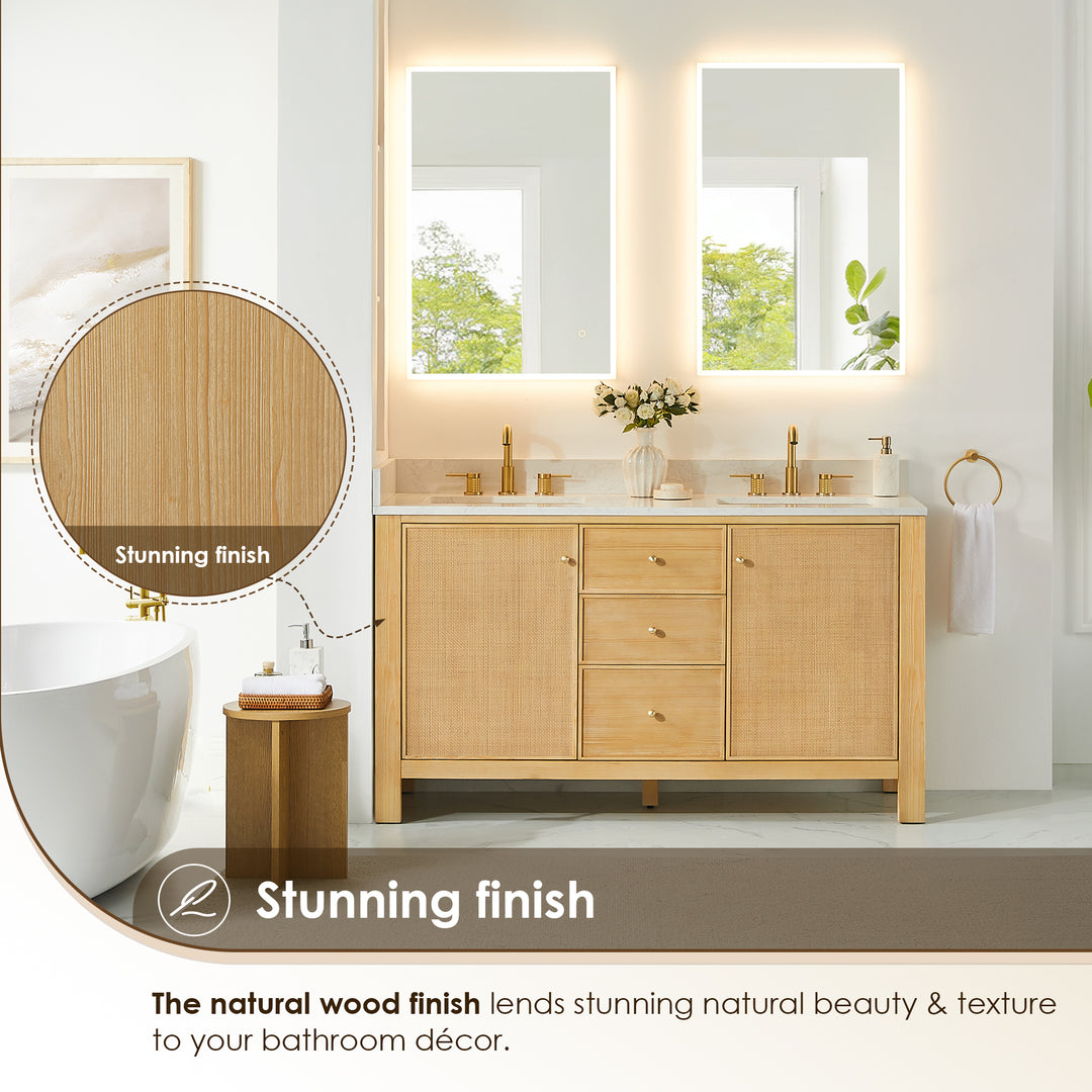 Cedar 60" Double Bathroom Vanity