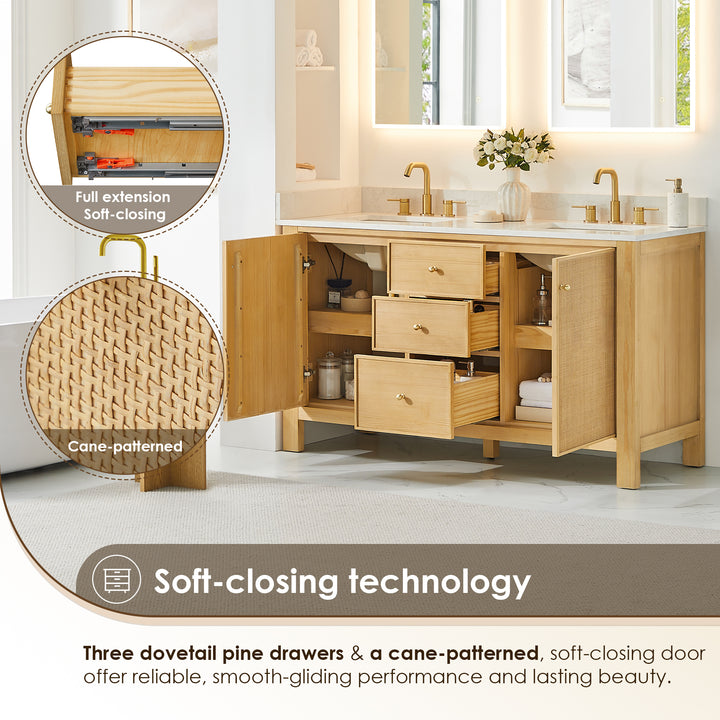 Cedar 60" Double Bathroom Vanity