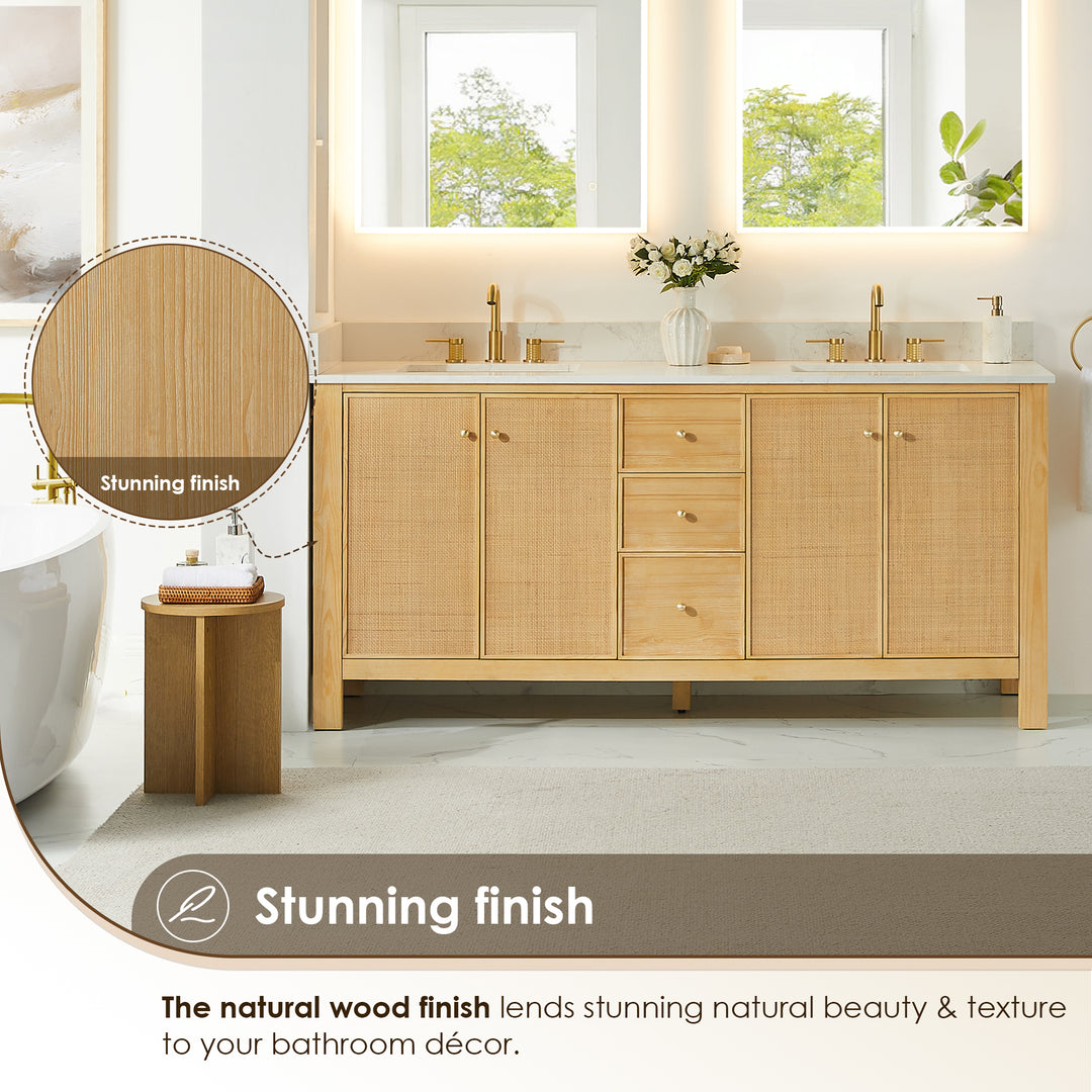 Cedar 72" Double Bathroom Vanity