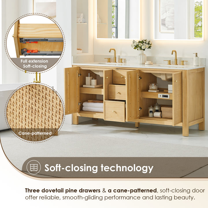 Cedar 72" Double Bathroom Vanity