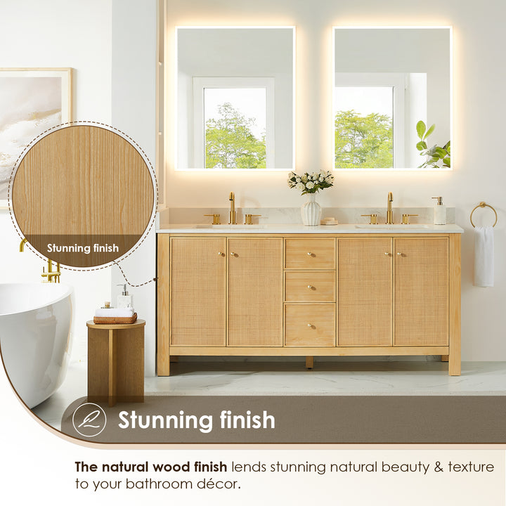 Cedar 72" Double Bathroom Vanity