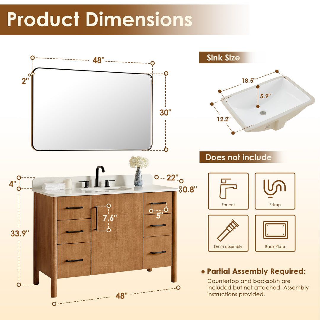 Velora 48" Single Bathroom Vanity