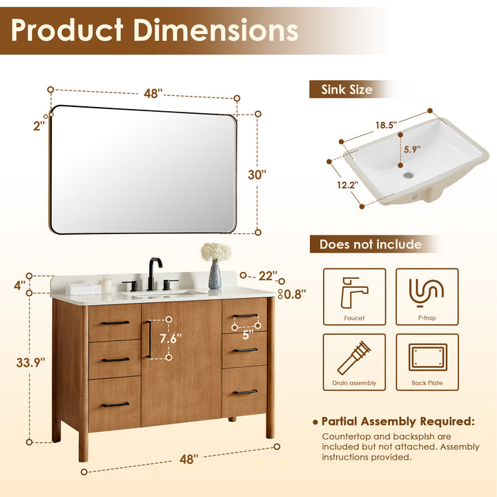 Velora 48" Single Bathroom Vanity