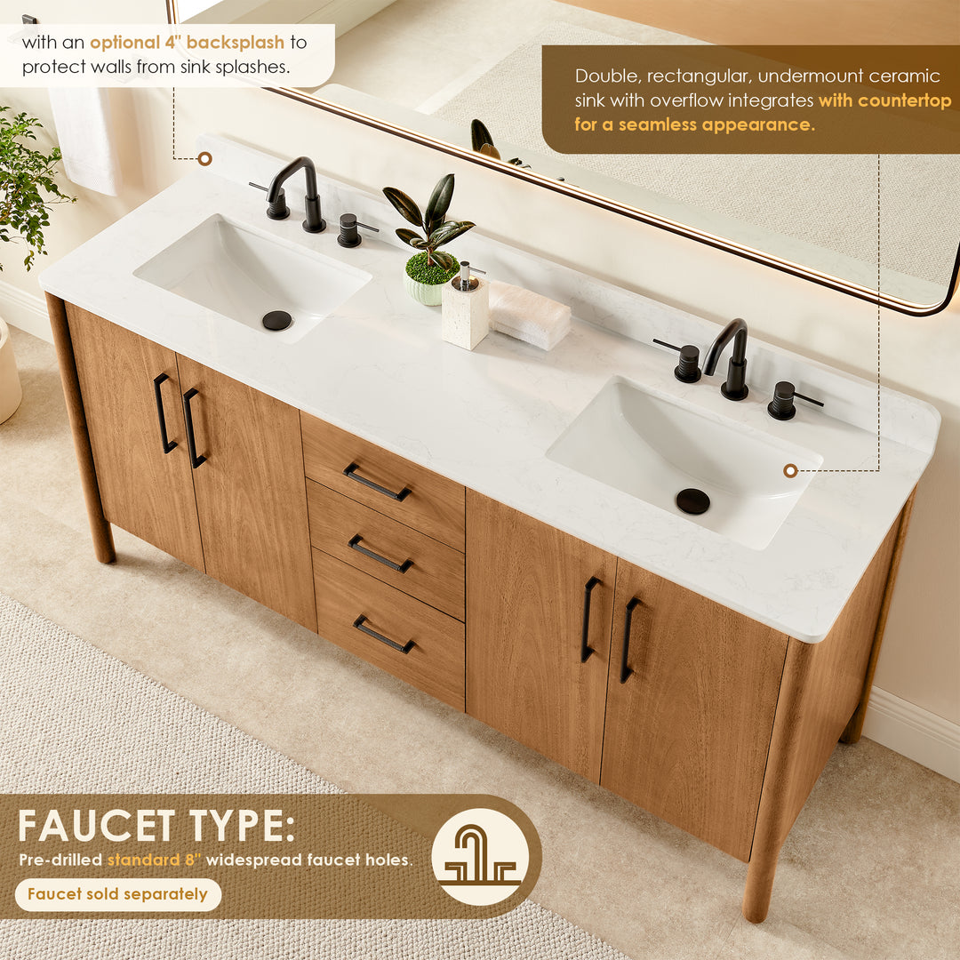 Velora 72" Double Bathroom Vanity