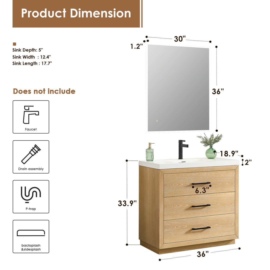 Sigrid 36" Single Bathroom Vanity