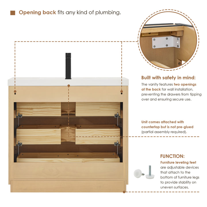Sigrid 36" Single Bathroom Vanity