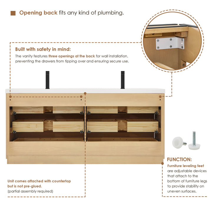 Sigrid 72" Double Bathroom Vanity