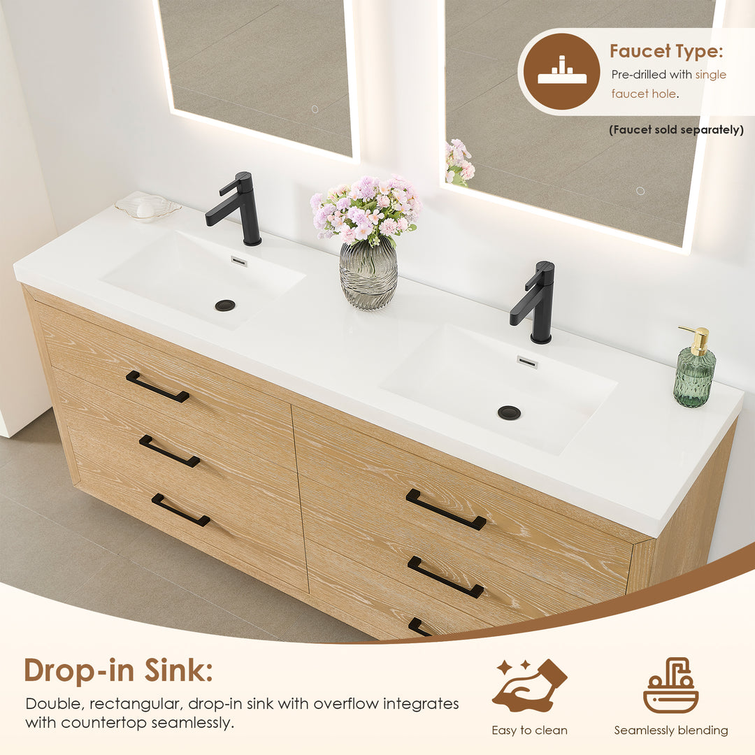 Sigrid 72" Double Bathroom Vanity