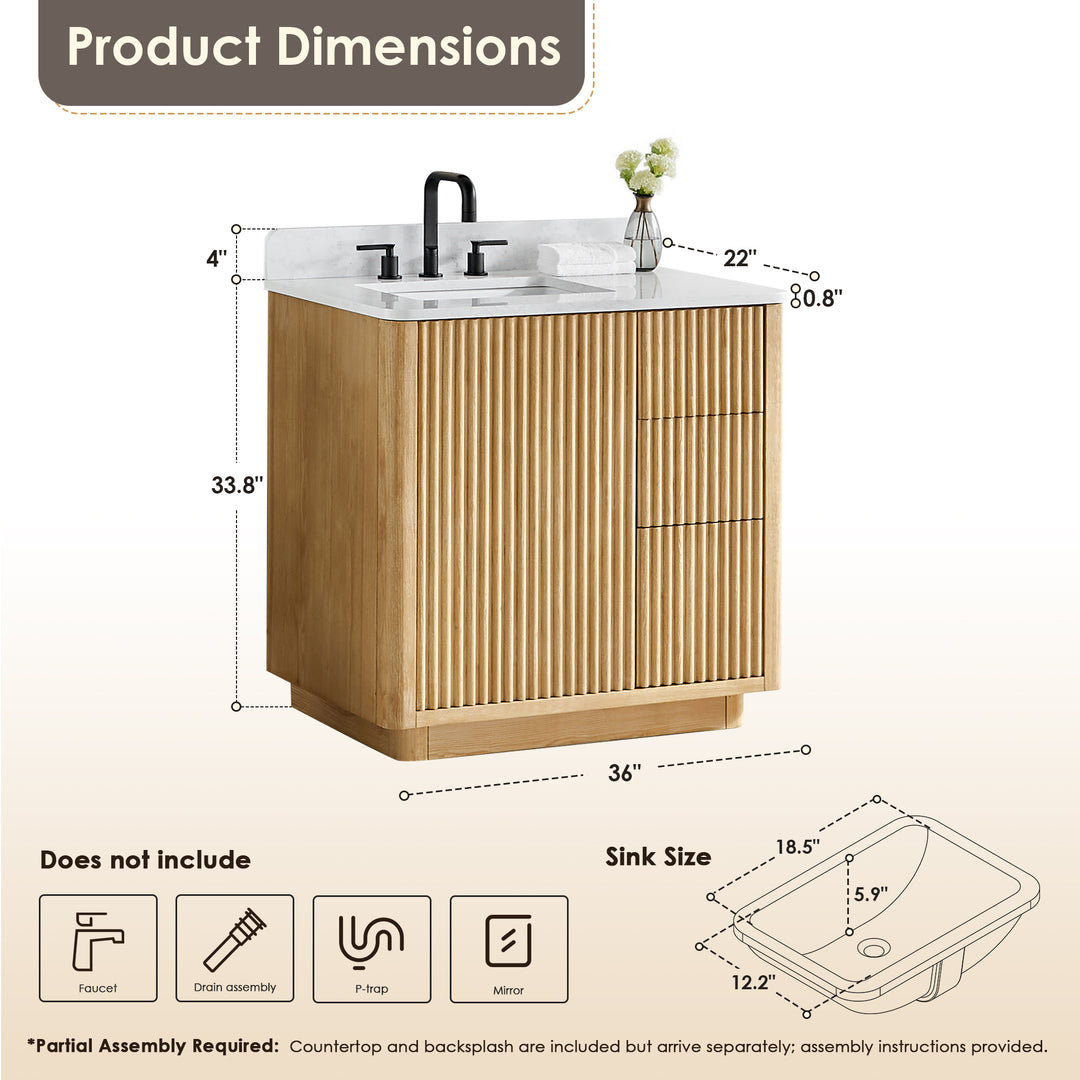 Clayton 36" Single Bathroom Vanity
