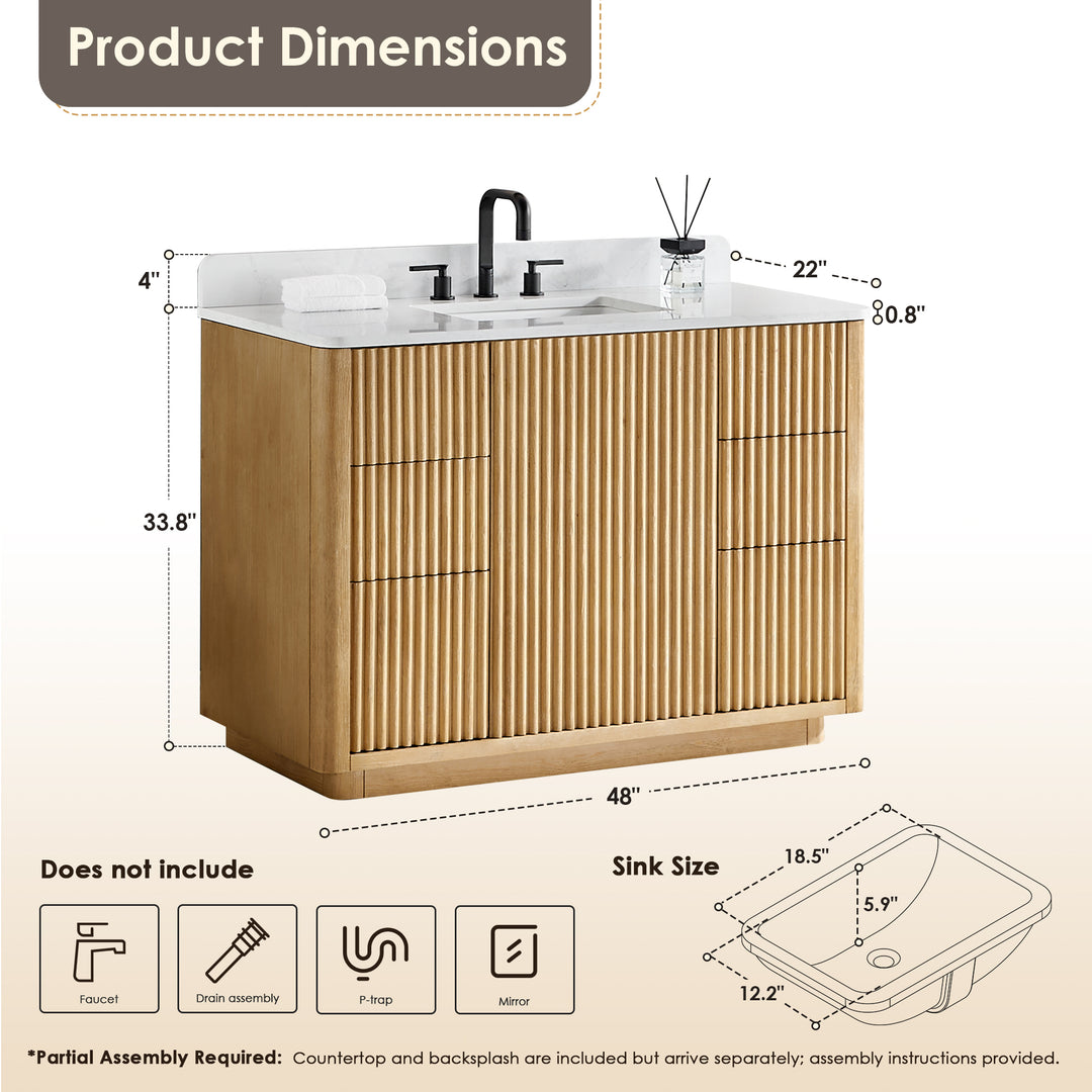 Clayton 48" Single Bathroom Vanity