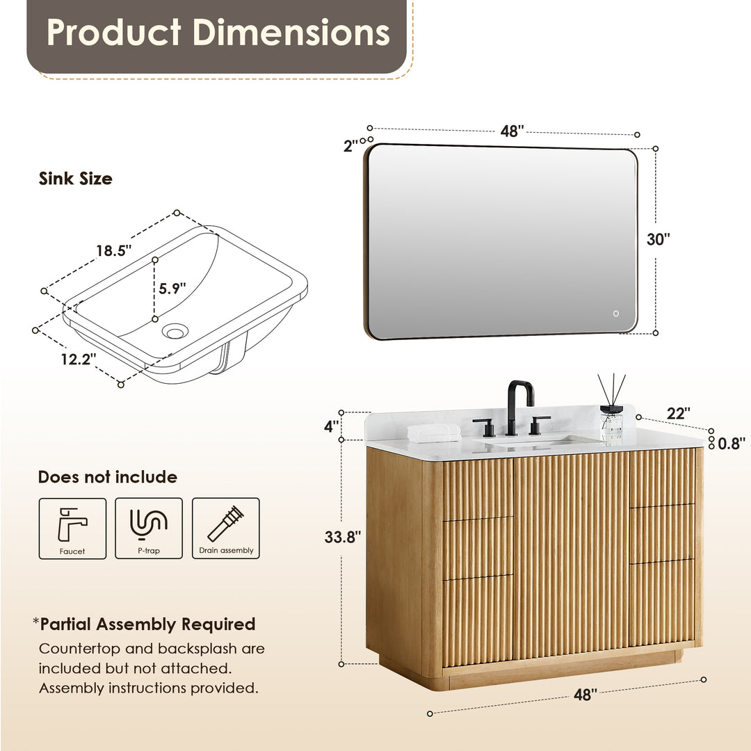 Clayton 48" Single Bathroom Vanity