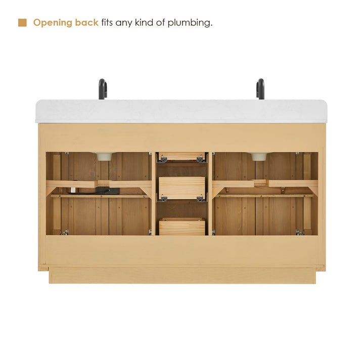 Clayton 60" Double Bathroom Vanity