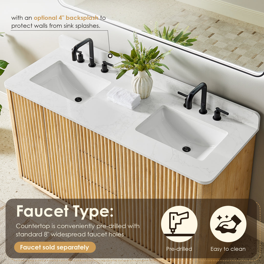 Clayton 60" Double Bathroom Vanity