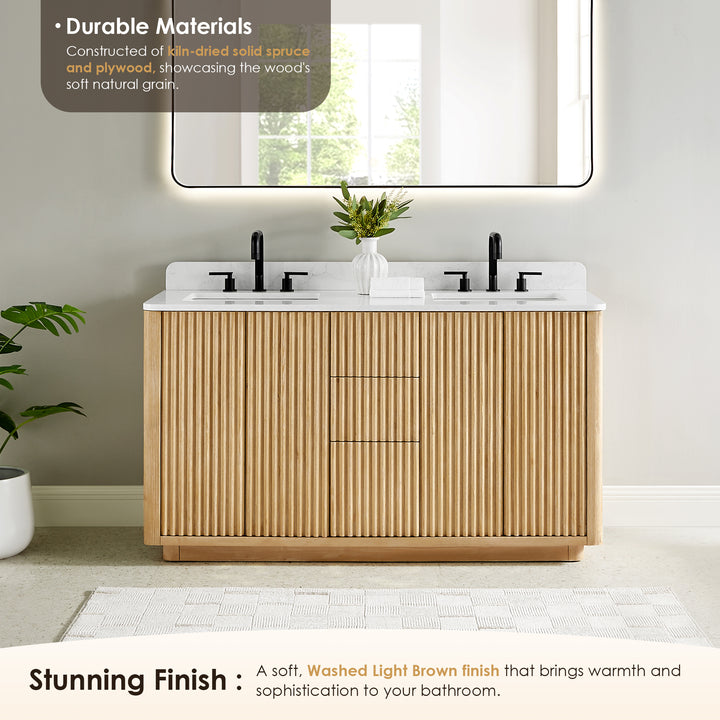 Clayton 60" Double Bathroom Vanity