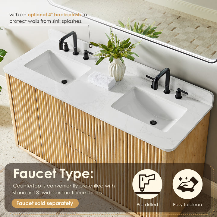 Clayton 60" Double Bathroom Vanity