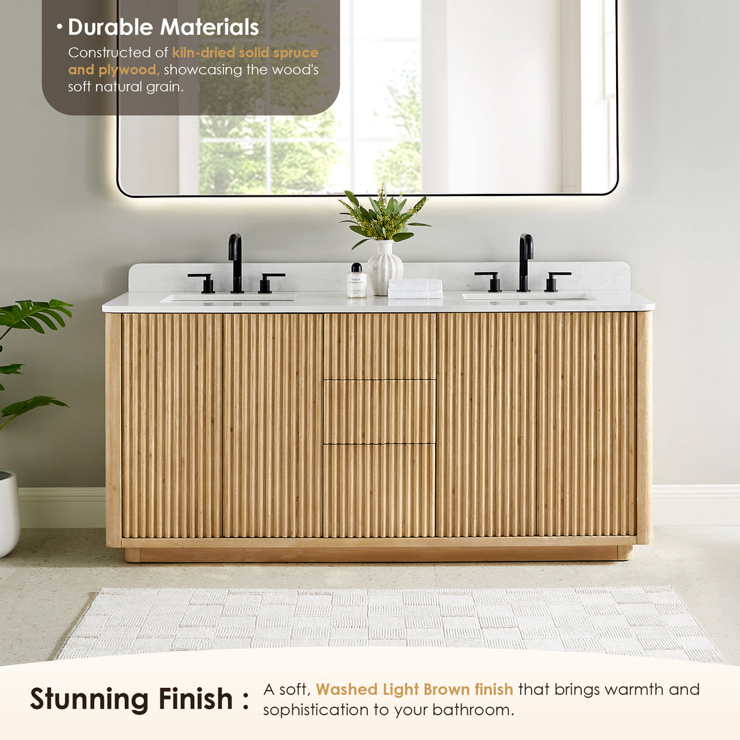 Clayton 72" Double Bathroom Vanity