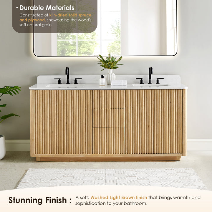 Clayton 72" Double Bathroom Vanity