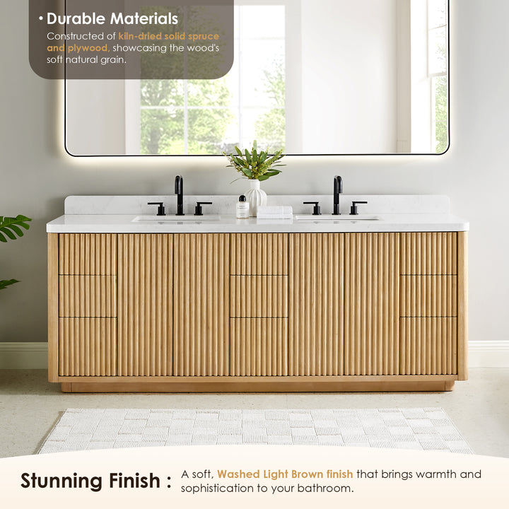 Clayton 84" Double Bathroom Vanity