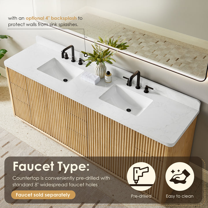 Clayton 84" Double Bathroom Vanity