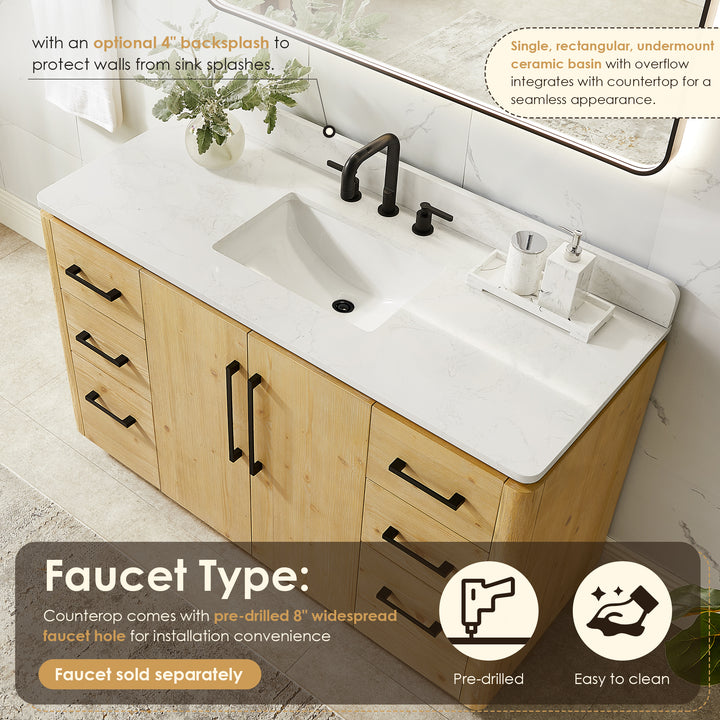 Serene 54" Single Bathroom Vanity