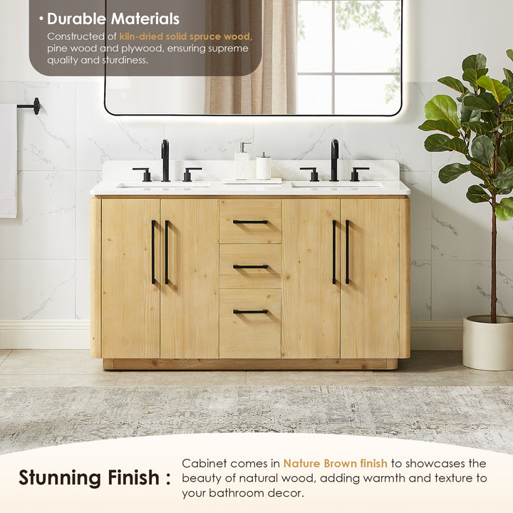 Serene 60" Double Bathroom Vanity