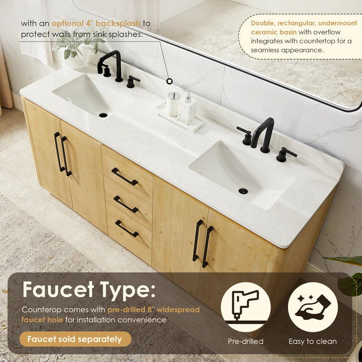 Serene 72" Double Bathroom Vanity