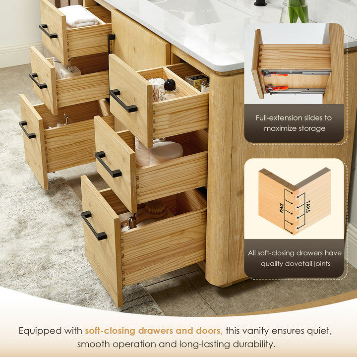 Serene 84" Double Bathroom Vanity